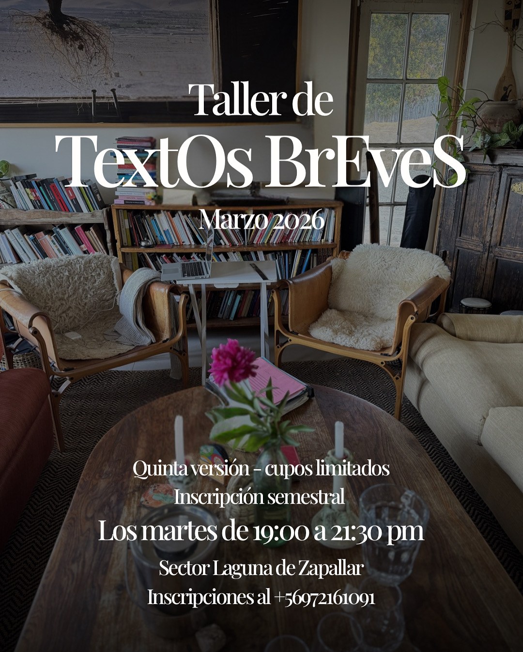 Afiche del taller de textos breves