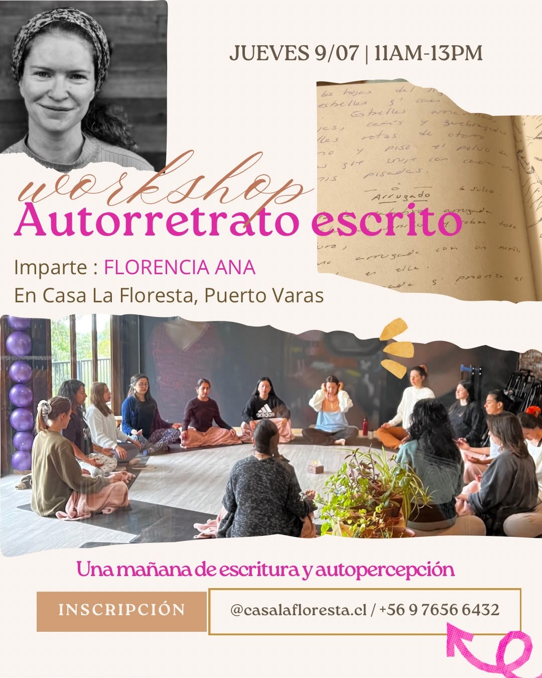 Afiche del workshop en Puerto Varas