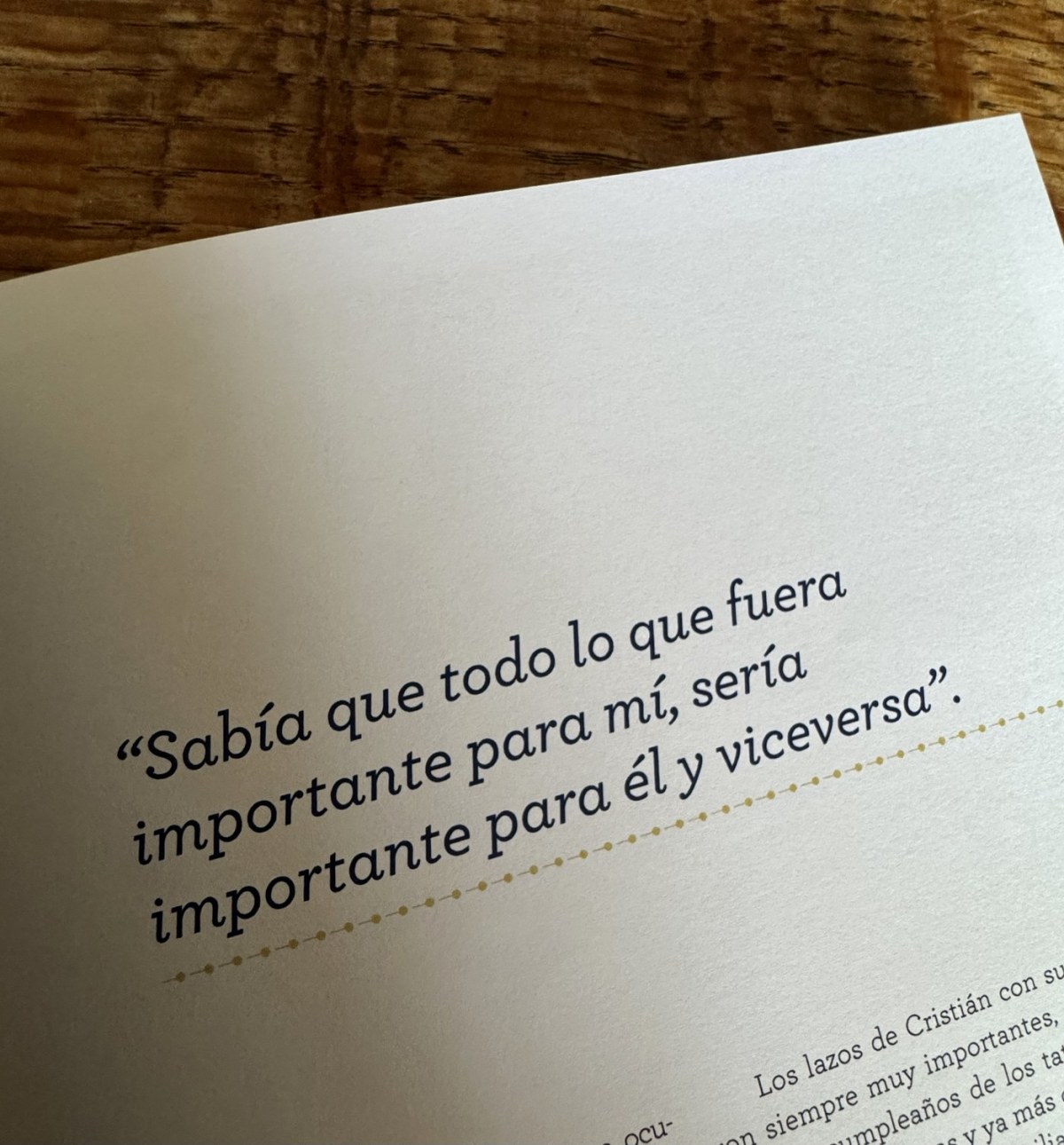 Libro por encargo, página con cita